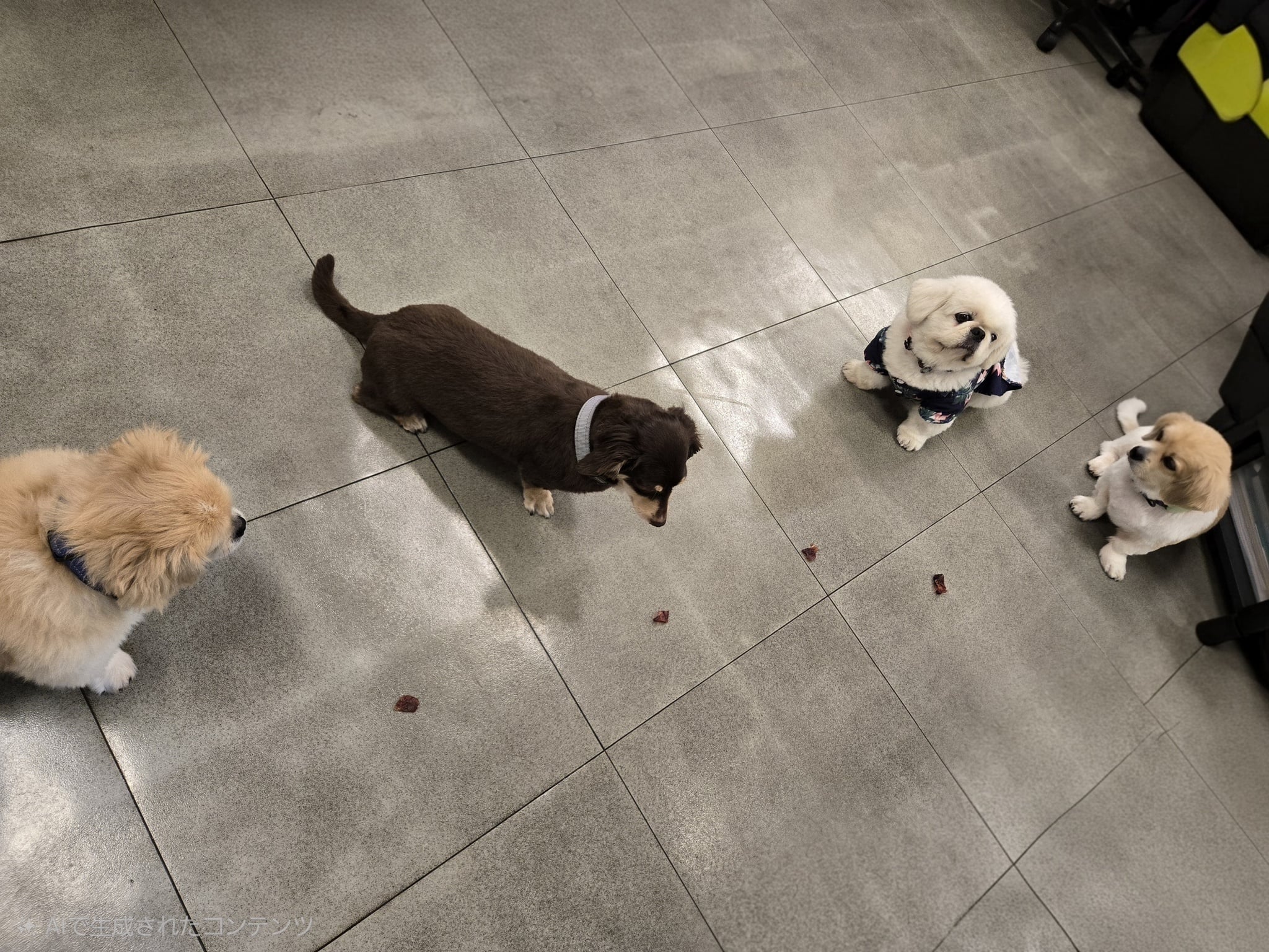 わんこ's＞じっと待つ、今日の4🐶